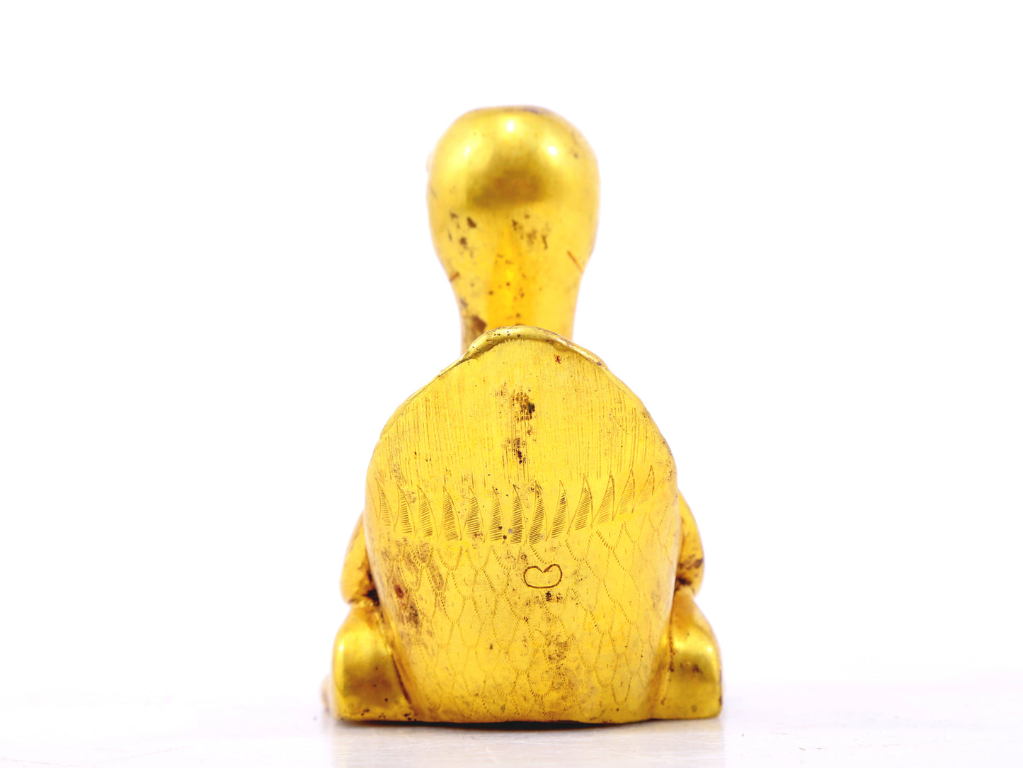 An exquisite gilt bronze duck ornament