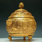 A Magnificent Gilt-Bronze 'Lion& Auspicious Cloud' Tripod Censer And Cover