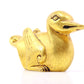 A pair of exquisite gilt bronze ducks