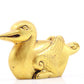 A pair of exquisite gilt bronze ducks