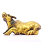 An exquisite gilt bronze bull ornament