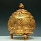 A Magnificent Gilt-Bronze 'Lion& Auspicious Cloud' Tripod Censer And Cover