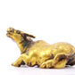 An exquisite gilt bronze bull ornament