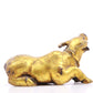 An exquisite gilt bronze bull ornament