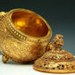 A Magnificent Gilt-Bronze 'Lion& Auspicious Cloud' Tripod Censer And Cover