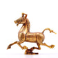 A pair of exquisite gilt bronze horse ornaments,