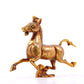 A pair of exquisite gilt bronze horse ornaments,