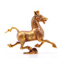 A pair of exquisite gilt bronze horse ornaments,