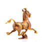 A pair of exquisite gilt bronze horse ornaments,