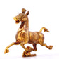 A pair of exquisite gilt bronze horse ornaments,