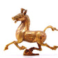 A pair of exquisite gilt bronze horse ornaments,