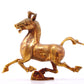 A pair of exquisite gilt bronze horse ornaments,