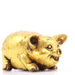 An exquisite gilt bronze pig ornament