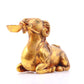 An exquisite gilt bronze goat figurine