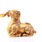 An exquisite gilt bronze goat figurine