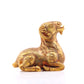 An exquisite gilt bronze goat figurine