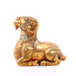 An exquisite gilt bronze goat figurine