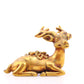 An exquisite gilt bronze deer ornament