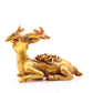 An exquisite gilt bronze deer ornament