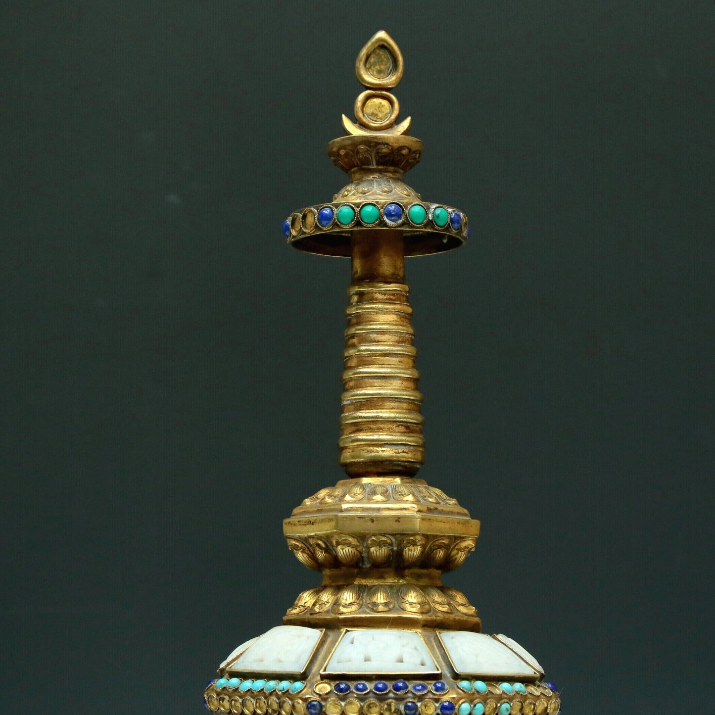 A Magnificent Gilt-Bronze Gem-Inlaid Buddhist Shrine