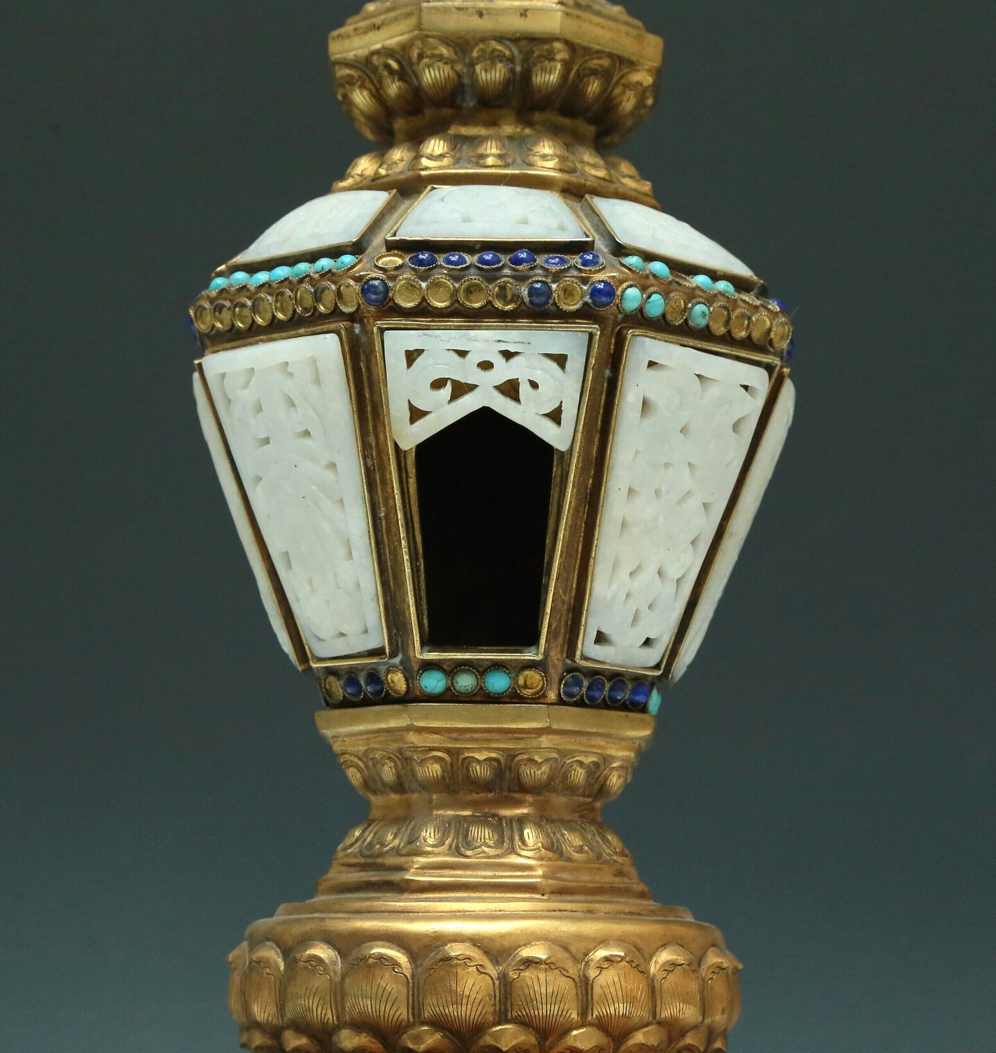 A Magnificent Gilt-Bronze Gem-Inlaid Buddhist Shrine