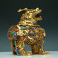 A Magnificent Gilt-Bronze Gem-Inlaid 'Unicorn' Censer