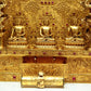 Magnificent Gilt-Bronze Figures Of Buddha With Sutra Scriptures On The Back And A Gilt-Bronze 'Dragon& Phoenix' Stand