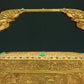 A Magnificent Gilt-Bronze Gem-Inlaid 'Landscape& Figure' Box With An Overhead Handle