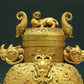 A Magnificent Gilt-Bronze Gem-Inlaid 'Beast' Vase And Cover