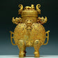 A Magnificent Gilt-Bronze Gem-Inlaid 'Beast' Vase And Cover