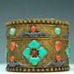 An Excellent Cylindrical Gilt-Bronze Gem-Inlaid 'Flower' Box