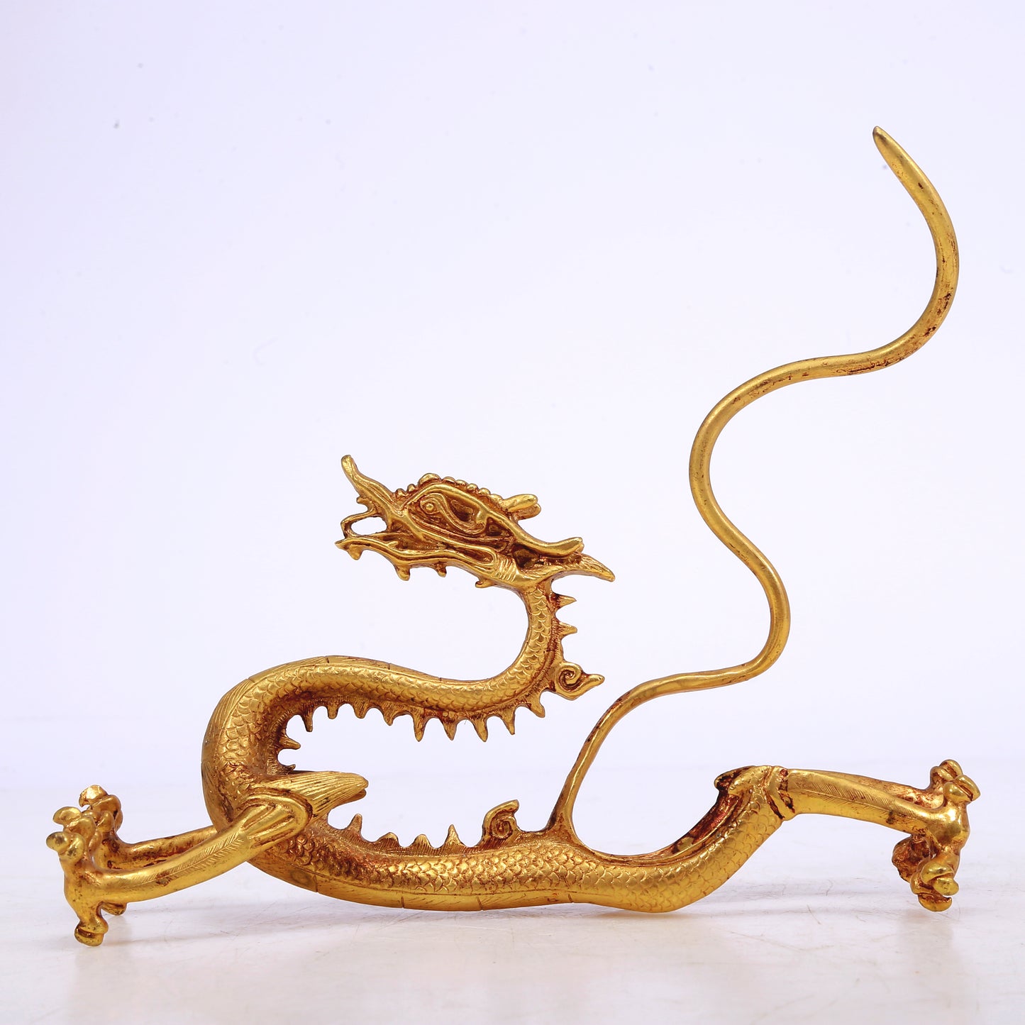 A Brilliant Pair Of Gilt-Bronze Dragons