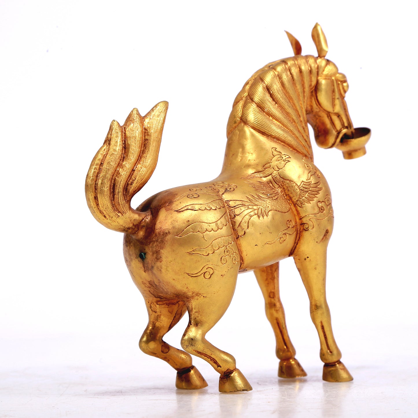 A Brilliant Gilt-Bronze Horse