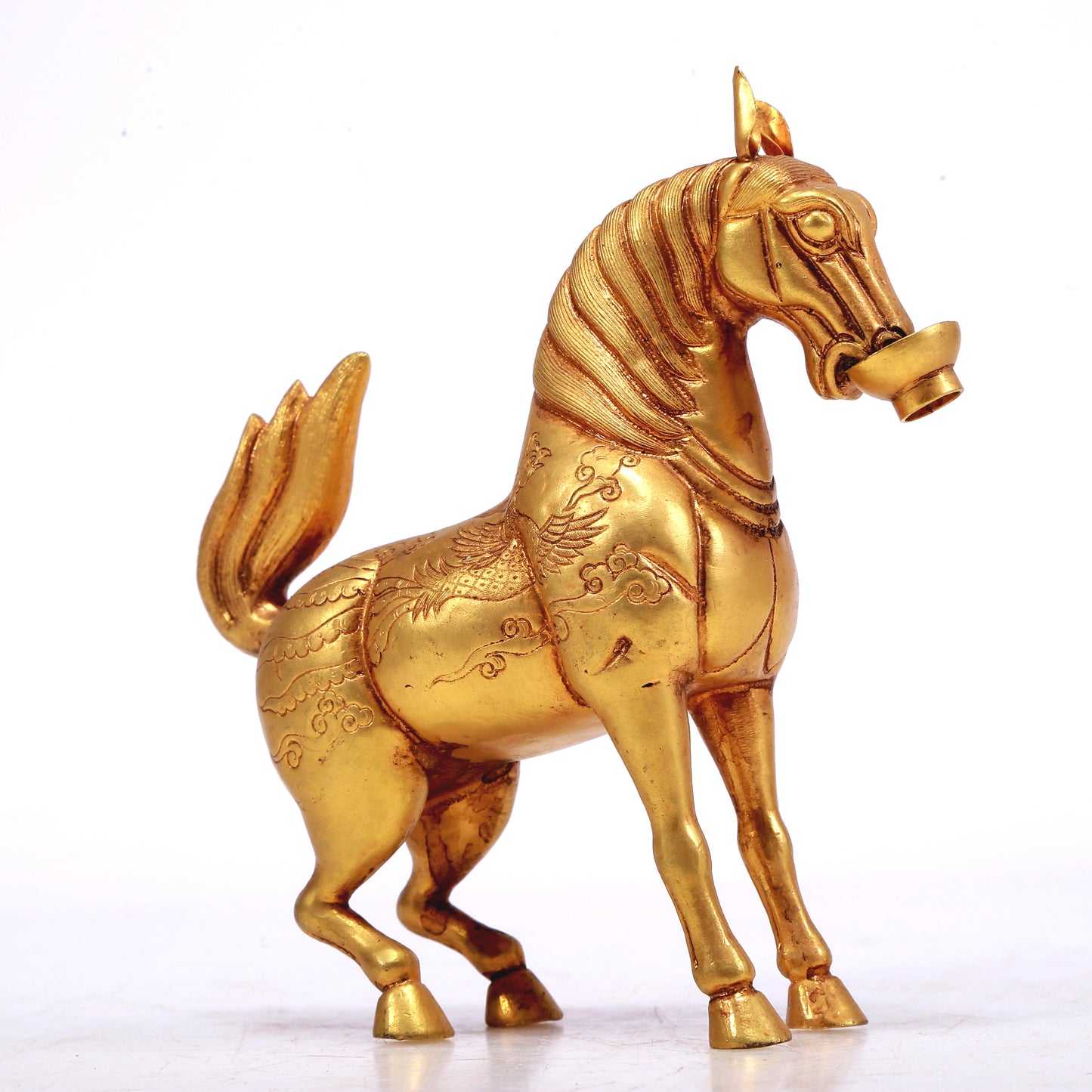 A Brilliant Gilt-Bronze Horse