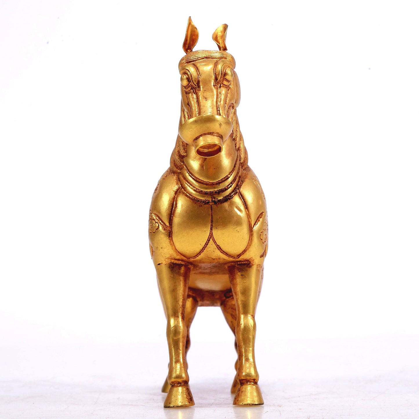 A Brilliant Gilt-Bronze Horse