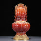 Magnificent Agate Gold-Mounted Dragon-Handled Gourd-Form Vase