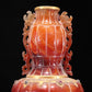 Magnificent Agate Gold-Mounted Dragon-Handled Gourd-Form Vase