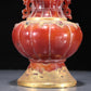 Magnificent Agate Gold-Mounted Dragon-Handled Gourd-Form Vase