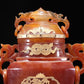 A Magnificent Agate Gold-Mounted 'Deer' Vase And Cover