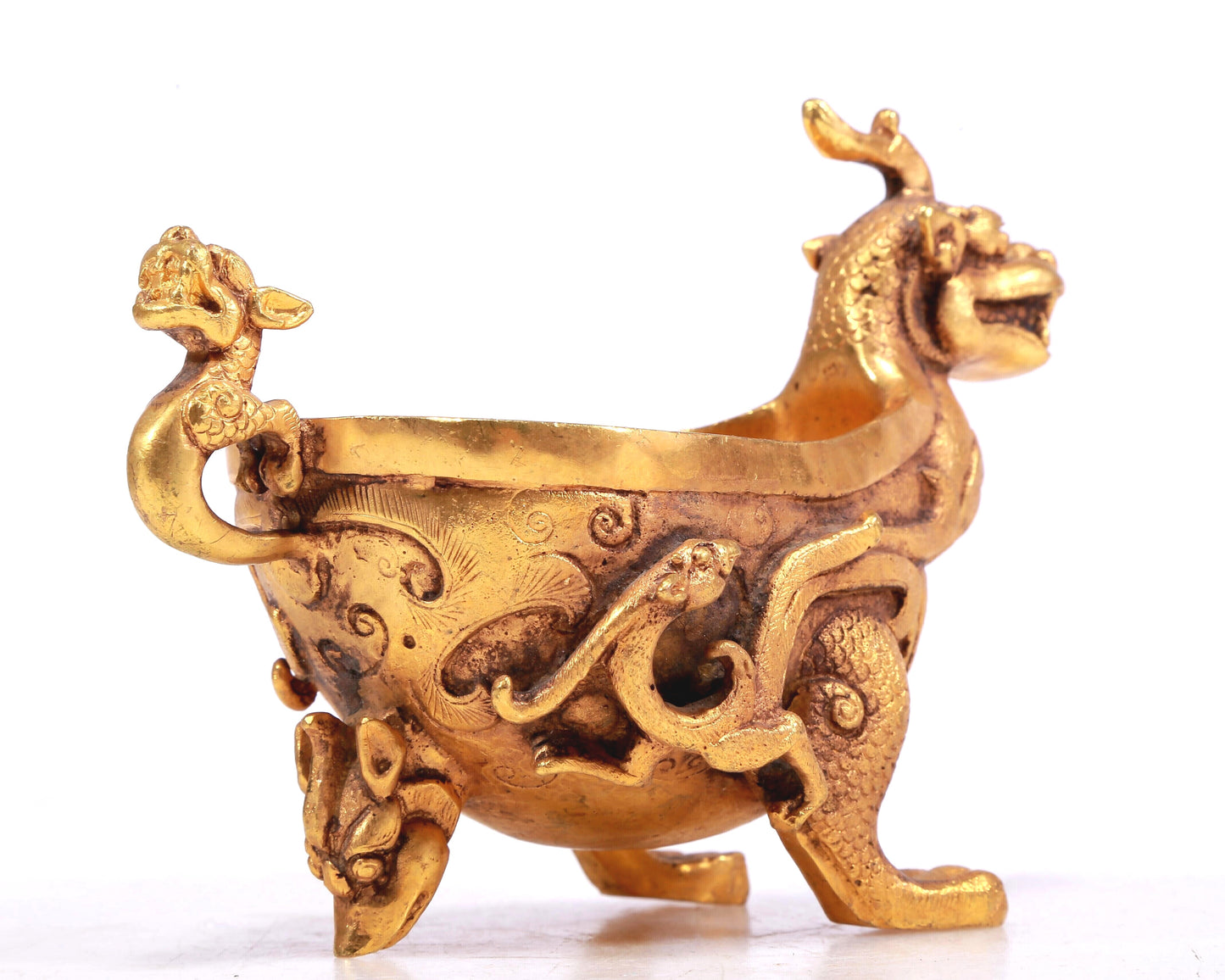 A Marvelous Gilt-Bronze 'Auspicious Beast' Ewer