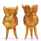 A Marvelous Pair Of Gilt-Bronze 'Dragon& Phoenix' Tripod Cups