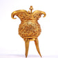 A Marvelous Pair Of Gilt-Bronze 'Dragon& Phoenix' Tripod Cups