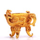 A Marvelous Gilt-Bronze 'Chi-Dragon' Tripod Cup