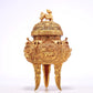 A Marvelous Gilt-Bronze 'Scrolling Lotus& Auspicious Beast' Tripod Censer And Cover