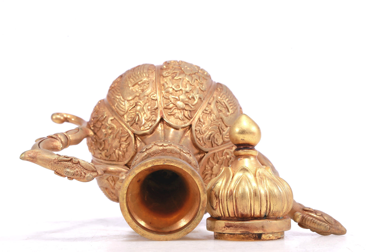 A Marvelous Gilt-Bronze 'Scrolling Lotus& Phoenix' Ewer