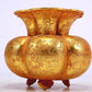 A Marvelous Gilt-Bronze 'Flower' Tripod Vase