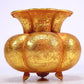 A Marvelous Gilt-Bronze 'Flower' Tripod Vase