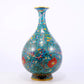 A delicate cloisonne 'butterfly and flower' vase