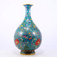 A delicate cloisonne 'butterfly and flower' vase