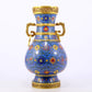 An exquisite cloisonne lotus pattern amphora